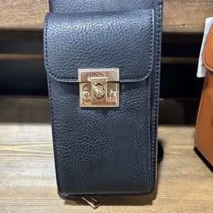 Elegant Black Leather Crossbody Bag